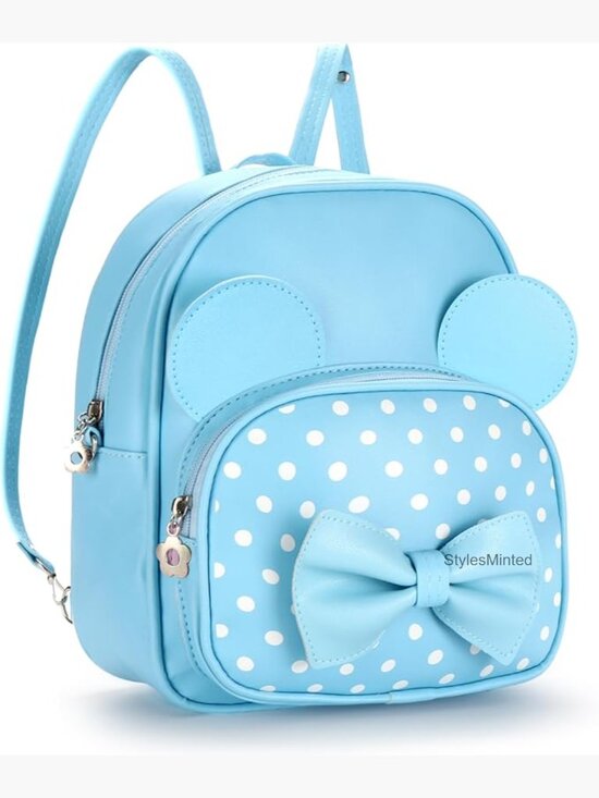 Handbags - Cute Bowknot Polka Dot Mini Backpack - Adjustable Strap Kids Women Daypack